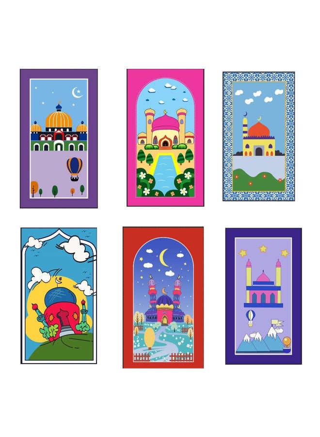 Fun & Bright Kids Prayer Rug – A Lovely Gift with Charming Islamic Art - Image 1